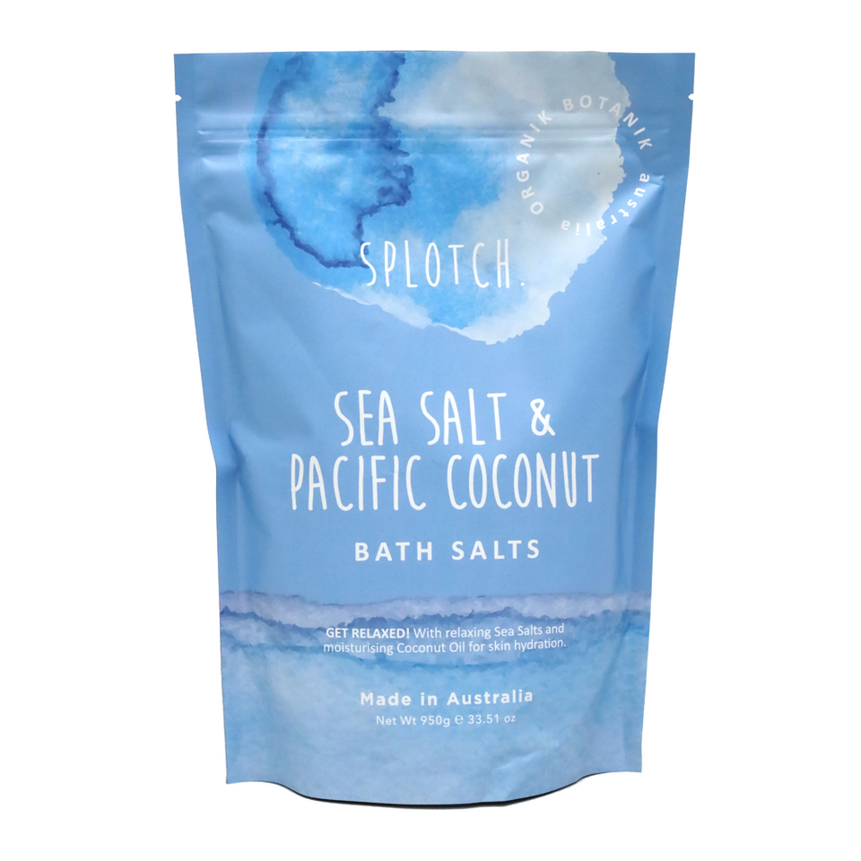 SPLOTCH SEA SALT & PACIFIC COCONUT BATH SALTS 950G